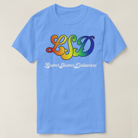 Lager, Delaware Multicolor 1960-ontwerp T-shirt (Design voorkant)
