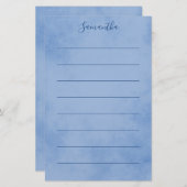 Lager gelaagd blauw briefpapier (Voorkant / Achterkant)