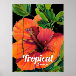 Lager hibiscus tropical Summer quote Poster