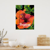Lager hibiscus tropical Summer quote Poster (Keuken)