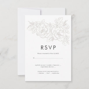 Lager hoekelegant bruiloft RSVP-ontwerp RSVP Kaartje