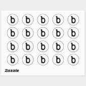 lager hoesje b ronde sticker (Vel)