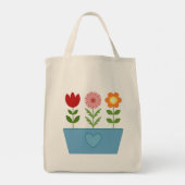 Lager illustraties in een blauw venster tote bag (Achterkant)