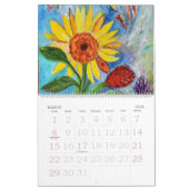 Lager kalender van oorspronkelijke tekeningen (Mar 2026)