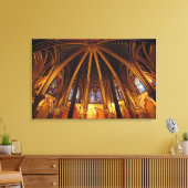 Lager kapel van La Sainte-Chapelle, Parijs; Canvas Afdruk (Insitu (Woonkamer))