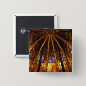 Lager kapel van La Sainte-Chapelle, Parijs; Vierkante Button 5,1 Cm (Voorkant /achterkant)