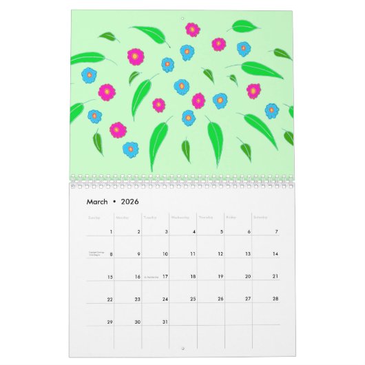 Lager kunstwerk kalender door CherylsArt 20xx (Mar 2026)