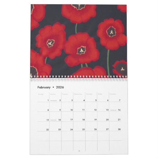 Lager kunstwerk kalender door CherylsArt 20xx (Feb 2026)