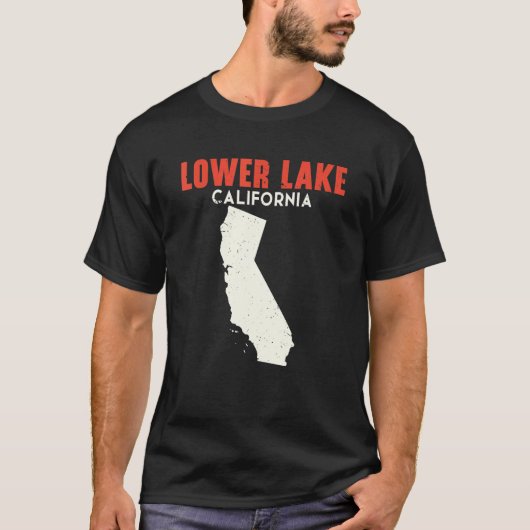 Lager Lake Californië USA State America Travel Cal T-shirt (Voorkant)