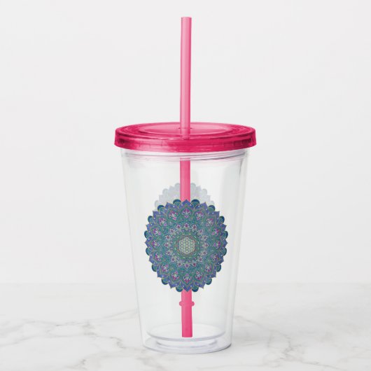 Lager leven - Mandala India Style 1 Acryl Drinkbeker (Voorkant)