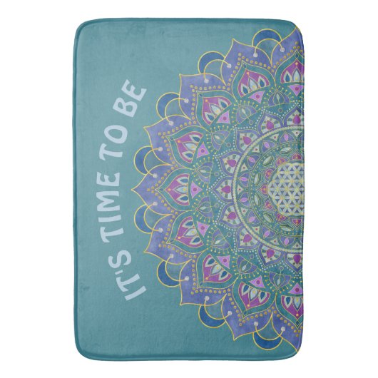 Lager leven - Mandala India Style 1 Badmat (Voorkant Verticaal)