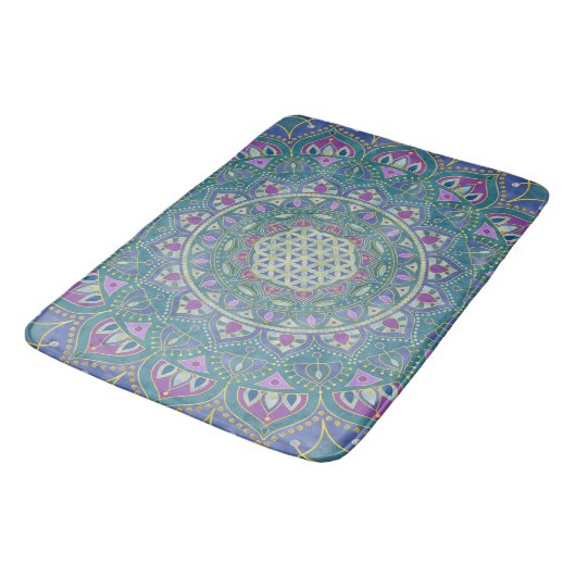 Lager leven - Mandala India Style 1 Badmat (Gekanteld)