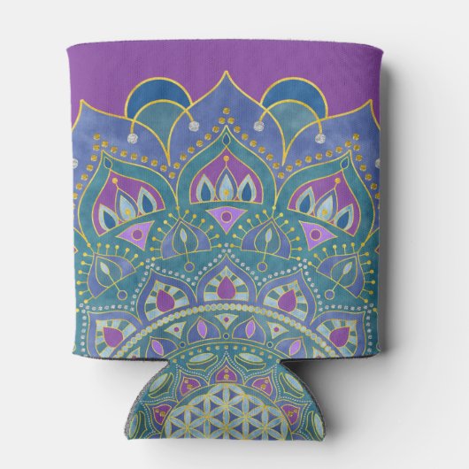 Lager leven - Mandala India Style 1 Blikjeskoeler (Achterkant)