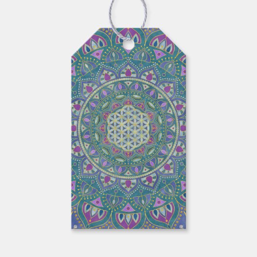 Lager leven - Mandala India Style 1 Cadeaulabel (Voorkant)