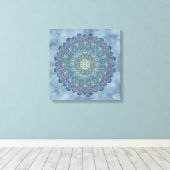 Lager leven - Mandala India Style 1 Canvas Afdruk (Insitu (Houten vloer))