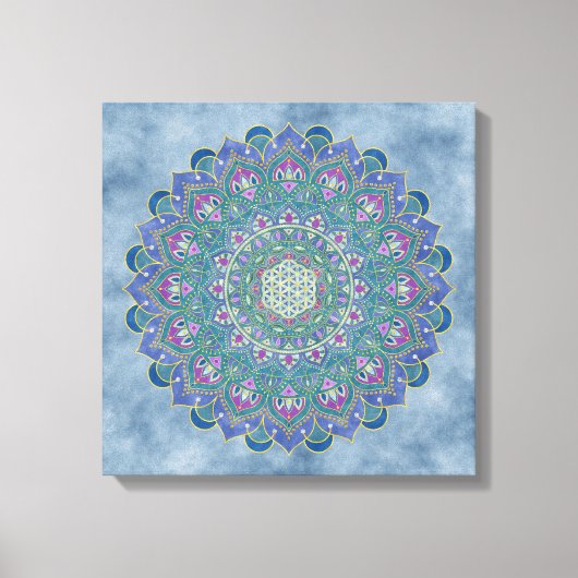 Lager leven - Mandala India Style 1 Canvas Afdruk (Voorkant)