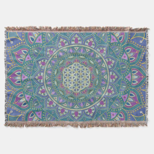 Lager leven - Mandala India Style 1 Deken (Voorkant)