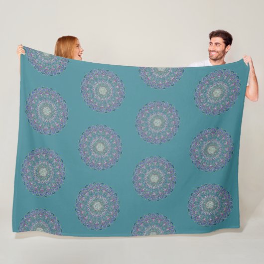 Lager leven - Mandala India Style 1 Fleece Deken (In situ)