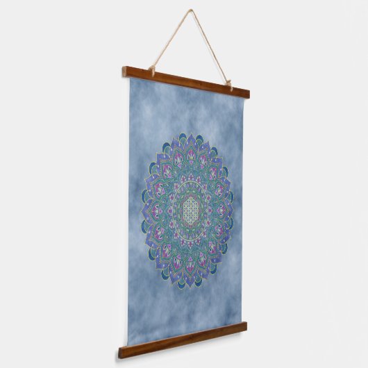 Lager leven - Mandala India Style 1 Hangend Wandkleed (Gebogen)