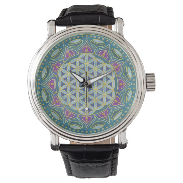 Lager leven - Mandala India Style 1 Horloge (Voorkant)