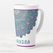 Lager leven - Mandala India Style 1 Latte Mok (Rechterhoek)