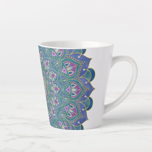 Lager leven - Mandala India Style 1 Latte Mok (Rechts)