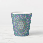 Lager leven - Mandala India Style 1 Latte Mok (Voorkant)