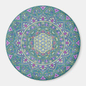 Lager leven - Mandala India Style 1 Magneet (Voorkant)