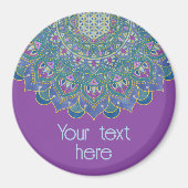 Lager leven - Mandala India Style 1 Magneet (Voorkant)