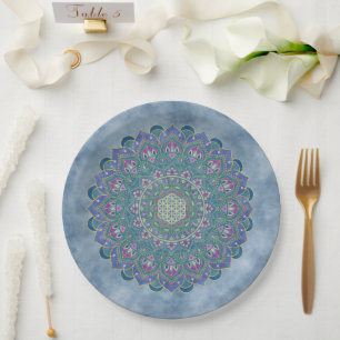Lager leven - Mandala India Style 1 Papieren Bordje