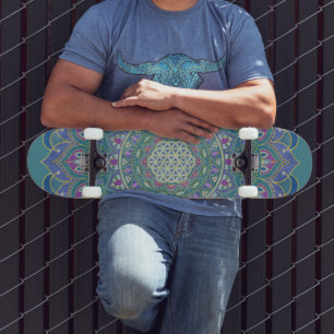 Lager leven - Mandala India Style 1 Persoonlijk Skateboard
