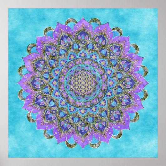 Lager leven - Mandala India Style 1 Poster (Voorkant)