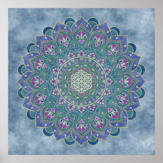 Lager leven - Mandala India Style 1 Poster (Voorkant)