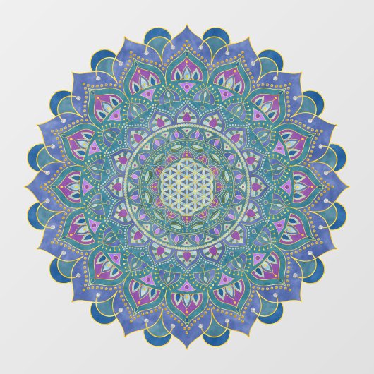 Lager leven - Mandala India Style 1 Raamsticker (Vel)