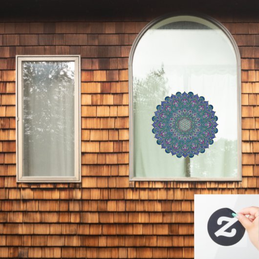 Lager leven - Mandala India Style 1 Raamsticker (Huis Raam)