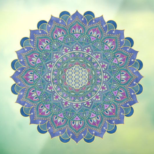 Lager leven - Mandala India Style 1 Raamsticker (Vel 3)