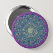 Lager leven - Mandala India Style 1 Ronde Button 4,0 Cm (Voorkant /achterkant)