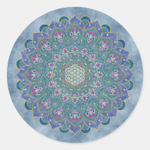 Lager leven - Mandala India Style 1 Ronde Sticker