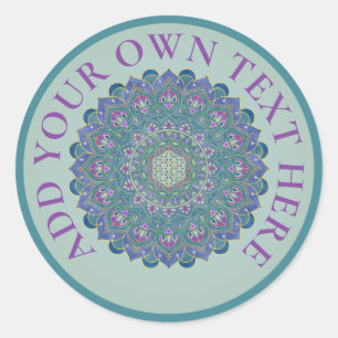 Lager leven - Mandala India Style 1 Ronde Sticker
