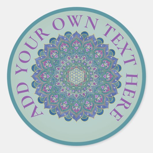 Lager leven - Mandala India Style 1 Ronde Sticker (Voorkant)