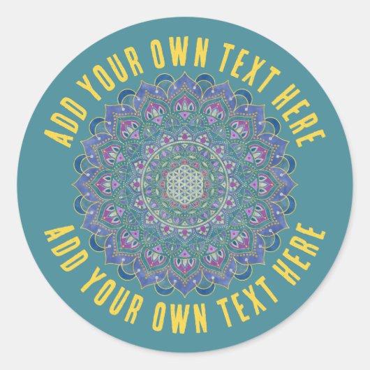 Lager leven - Mandala India Style 1 Ronde Sticker (Voorkant)