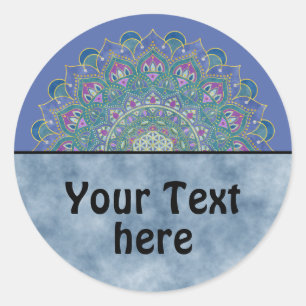 Lager leven - Mandala India Style 1 Ronde Sticker