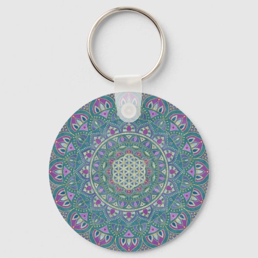 Lager leven - Mandala India Style 1 Sleutelhanger (Voorkant)