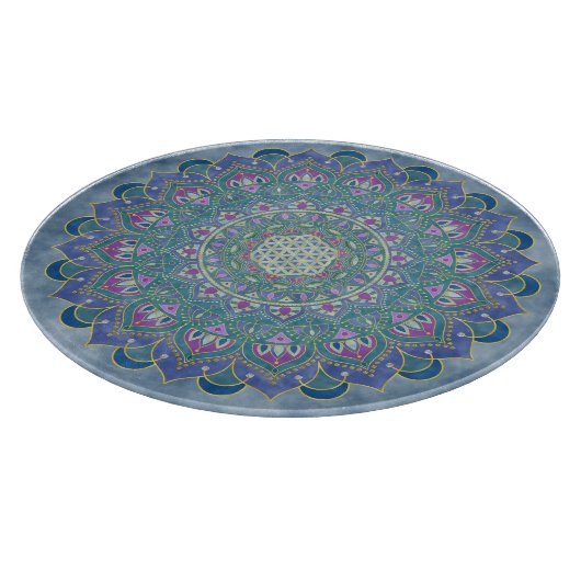Lager leven - Mandala India Style 1 Snijplank (Hoek)