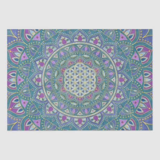Lager leven - Mandala India Style 1 Tissuepapier (Voorkant)
