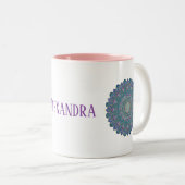 Lager leven - Mandala India Style 1 Tweekleurige Koffiemok (Voorkant rechts)
