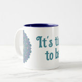 Lager leven - Mandala India Style 1 Tweekleurige Koffiemok (Voorkant links)