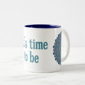 Lager leven - Mandala India Style 1 Tweekleurige Koffiemok (Voorkant rechts)