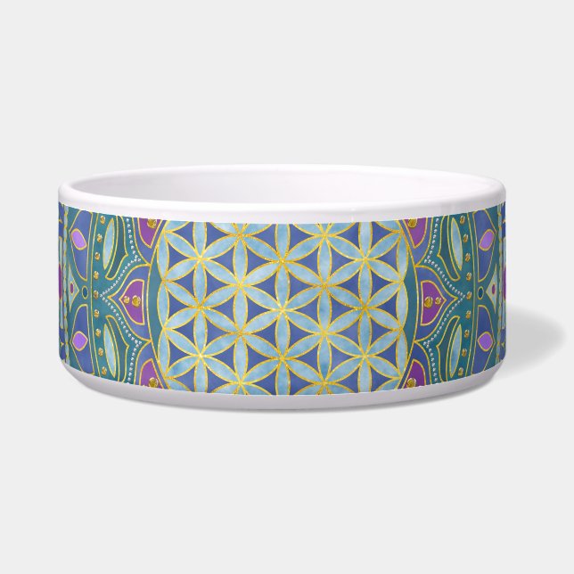 Lager leven - Mandala India Style 1 Voerbakje (Voorkant)