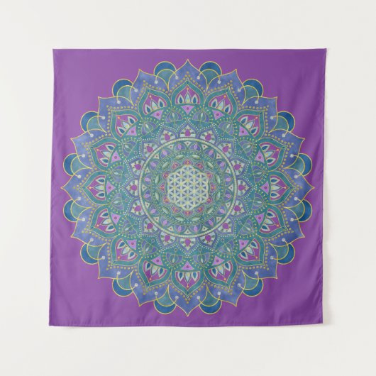 Lager leven - Mandala India Style 1 Wandkleed (Voorkant)